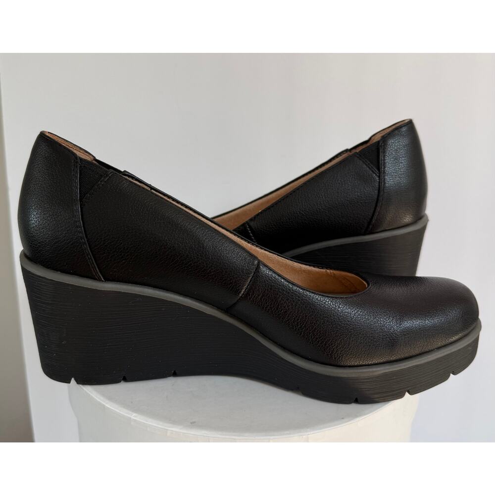 SOUL Naturalizer About Time Women's 8.5M Black Comfort Platform Wedge Pump Shoes - Picture 6 of 14